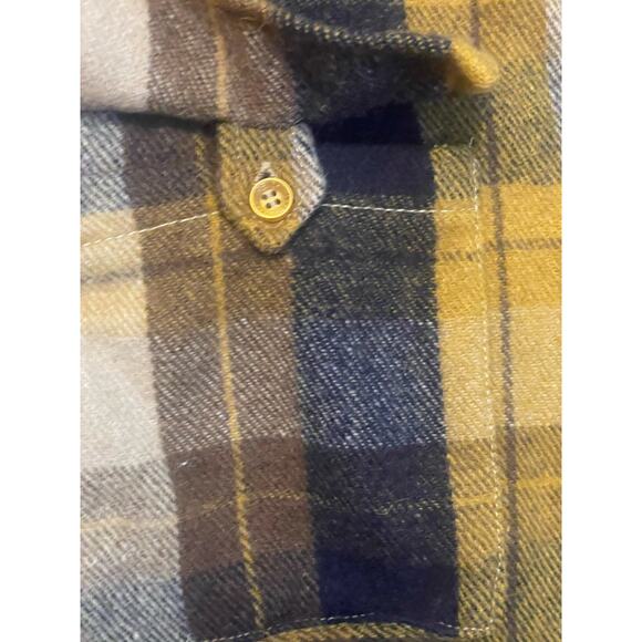 FRENCH CONNECTION Caty Checked Shacket Gold Wool Women’s Large - Picture 4 of 8